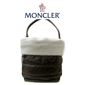 訳あり モンクレール バッグ MONCLER レディース バック 大容量 ハンドバッグ ファブリック×レザー ファー メリノ トートバック A4 雑誌 ブランドバッグ 新品(bkp50) クラック 加工 アンティーク しわ ひび割れ 並行輸入品