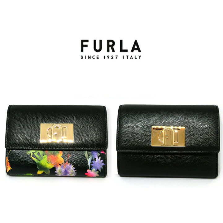 楽天市場】フルラ ミニ財布 フラワープリント ウォレット レザー FURLA  