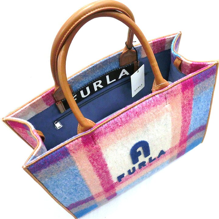 楽天市場】フルラ トートバッグ FURLA L Toni Marshmallow チェック柄  
