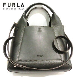 フルラ FURLA トートバッグ ショルダーバッグ レディース FURLA WB00513 BX0181 B7700 Gilda 2WAY ジルダ ブラック サイドファスナー グレージュ レザー ミニバッグ 本革 新品 台形 ハンドバッグ ブランドバッグ (t62) ホワイトデー