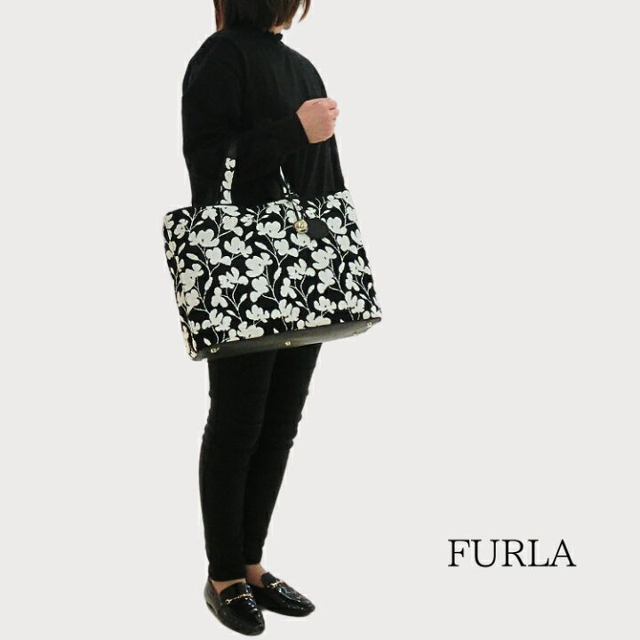 楽天市場】フルラ FURLA トートバッグ モノトーン 花柄 フラワー 