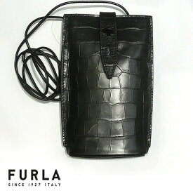 フルラ ショルダーバッグ FURLA ウニカ 斜め掛け ななめ掛け 斜めかけ WE00483 レディース ブラック 黒 (t62) 縦長 バケットフォルム 洗練 クロスボディバッグ ヴィンテージ調 クロコダイル 型押し エレガント スマートフォン カード コンパクト 身軽 お出かけ ミニ サイズ