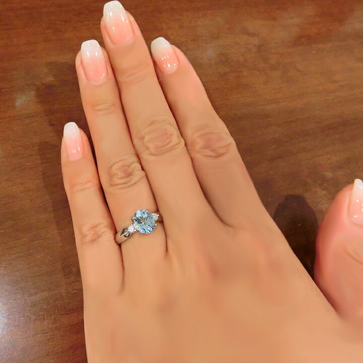 楽天市場】リング アクアマリン PT900 プラチナ 指輪 1.12ct 1石 