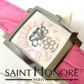 サントノーレ 腕時計 SAINT HONORE made in France LIMITED EDITION 時計 レディース ステンレススチール 革ベルト アナログ 新生活 新品 サントノーレ パリス water resistant 30m 防水 3atm ウォッチ ギフト 贈り物 プレゼント sn863017 ブランド