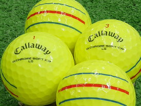 【中古】【ABランク】【ロゴなし】キャロウェイ CHROME SOFT X LS トリプルトラック 2022年モデル イエロー 1個 ロストボール ゴルフボール