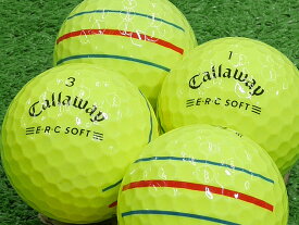 【中古】【ABランク】【ロゴなし】キャロウェイ E・R・C SOFT 2021年モデル イエロー 30個セット ロストボール ゴルフボール