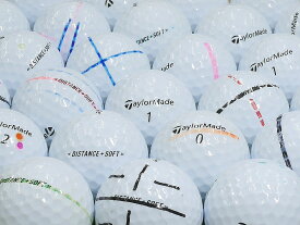 【中古】【AB落書き】テーラーメイド DISTANCE+ SOFT 2020年モデル ホワイト 1個 ロストボール ゴルフボール