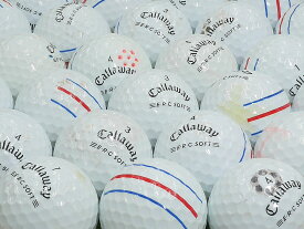 【中古】【Bランク】キャロウェイ E・R・C SOFT 2021年モデル ホワイト 30個セット ロストボール ゴルフボール