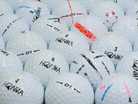 【中古】【Bランク】本間ゴルフ D1 2020年モデル ホワイト 100個セット ロストボール ゴルフボール