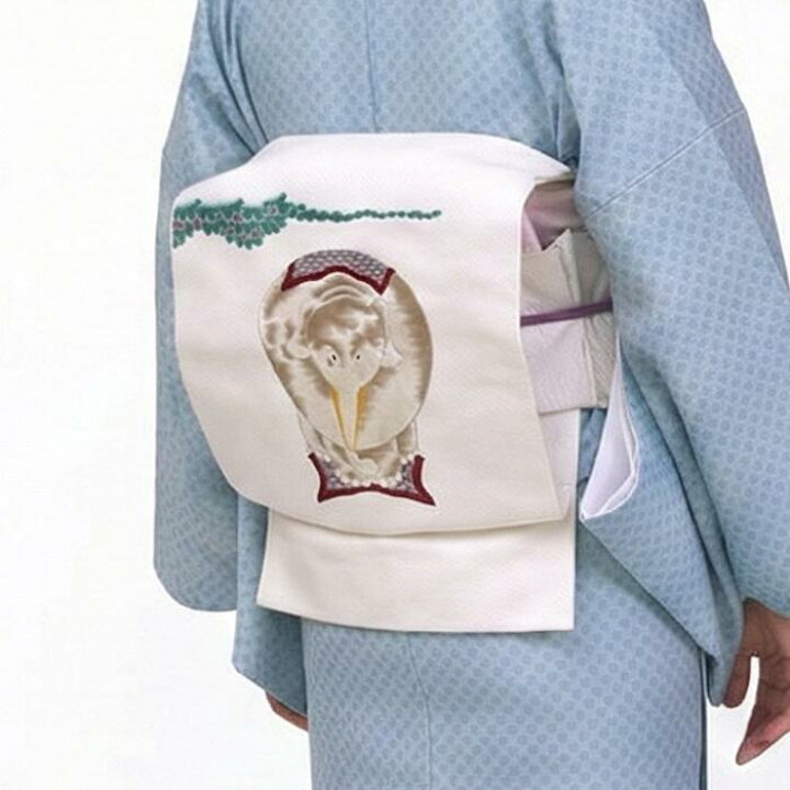 楽天市場】名古屋帯 正絹 白 伊藤若冲白象 ホワイト 京玉響 西陣織 