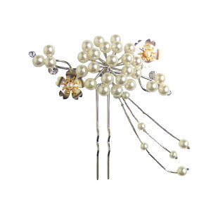 かんざし 簪 和装 髪飾り 花しおり 小桜にパール
