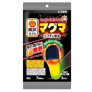 【メール便 送料無料】小林製薬 桐灰カイロ マグマ くつ下に貼る 黒 3足分入