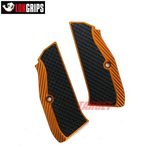 ��LOK Grips Cz SHADOW-2�p �A���~�j�E���{G10���O���b�v ���^ Thin �I�����W�{�u���b�N (���b�N�O���b�v �^�N�e�B�J���O���b�v PalmSwell Carbon8 �J�[�{�l�C�g)