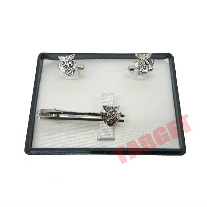 楽天市場】タイピン・カフスセット 航空自衛隊マーク 金・銀 ケース付  