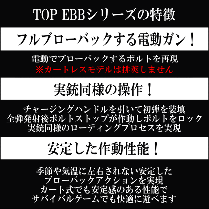 楽天市場】TOP JAPAN EBB SOPMOD M4A1 カートレスモデル : TARGET