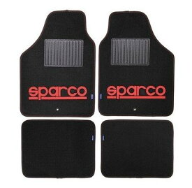 【Sparco】 スパルコアクセサリー SPC フロアマット 4枚セット ブラック/レッドロゴ 左ハンドル・右ハンドル共通