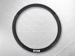 【Sparco】 スパルコCORSA ステアリングカバー レザー ブラック SPC1113BKJ-S Sサイズ