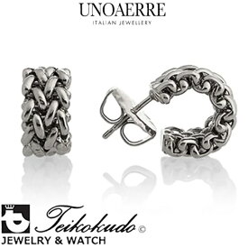 ウノアエレ UNOAERRE ピアス SILVER 925編み込みデザインピアス アクセサリー 26491 【国内正規販売店】
