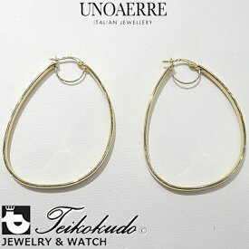 ウノアエレ UNOAERRE K18イエローゴールドデザインフープピアス 29466 ゴールド ピアス アクセサリー G4901【国内正規販売店】