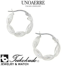 ウノアエレ UNOAERRE ピアス K18ホワイトゴールドフープピアス 5184 G4831 アクセサリー 【国内正規販売店】