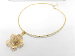 K18地金ネックレス/最長45cm/8.7g/花形/ジュエリー/女性用/レディース/プレゼント/ギフト/お買い得/オススメ/送料込み/宝石