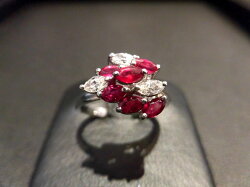PTルビーダイヤモンドリング/R0.63ctD0.23ct/4/リング/指輪/ゆびわ/ring/ジュエリー/女性用/レディース/プレゼント/ギフト/お買い得/オススメ/送料込み/宝石