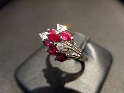 PTルビーダイヤモンドリング/R0.63ctD0.23ct/4/リング/指輪/ゆびわ/ring/ジュエリー/女性用/レディース/プレゼント/ギフト/お買い得/オススメ/送料込み/宝石