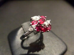 PTルビーダイヤモンドリング/R0.63ctD0.23ct/4/リング/指輪/ゆびわ/ring/ジュエリー/女性用/レディース/プレゼント/ギフト/お買い得/オススメ/送料込み/宝石
