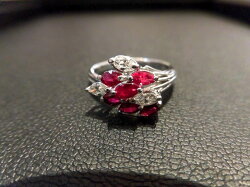 PTルビーダイヤモンドリング/R0.63ctD0.23ct/4/リング/指輪/ゆびわ/ring/ジュエリー/女性用/レディース/プレゼント/ギフト/お買い得/オススメ/送料込み/宝石