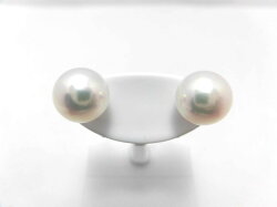K18WG天然あこや真珠ピアス/8.5mm/ぴあす/ジュエリー/アクセサリー/送料無料