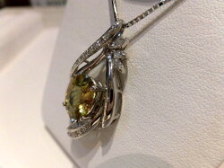 PTスフェーンダイヤネックレス/S2.96ctD0.22ct/F6410/ねっくれす/ジュエリー/女性用/レディース/プレゼント/ギフト/お買い得/オススメ/送料込み/宝石【送料無料】