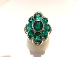 PTエメラルドダイヤリングF7267/E3.01ctD0.06ct/ダイヤモンドリング/指輪/ゆびわ/ring/ジュエリー/ダイヤ/女性用/レディース/プレゼント/ギフト/お買い得/オススメ/送料込み/宝石