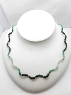 K18WGエメラルドネックレス/28.00ct/約47cm/T79/ネックレス/ジュエリー/女性用/レディース/プレゼント/ギフト/お買い得/オススメ/送料込み/宝石