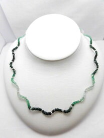 K18WG エメラルド ネックレス 28.00ct 約47cm T79 ネックレス ジュエリー 女性用 レディース プレゼント ギフト お買い得 オススメ 宝石