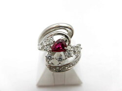 PTルビーダイヤリング/ルビー0.48ctダイヤ0.39ct/F9250/ダイヤモンドリング/指輪/ゆびわ/ring/ジュエリー/ダイヤ/女性用/レディース/プレゼント/ギフト/お買い得/オススメ/送料込み/宝石