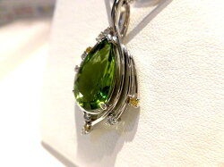 PTペリドットダイヤネックレス/P6.84ct0.28ct/F9642/ねっくれす/ジュエリー/女性用/レディース/プレゼント/ギフト/お買い得/オススメ/送料込み/宝石【送料無料】