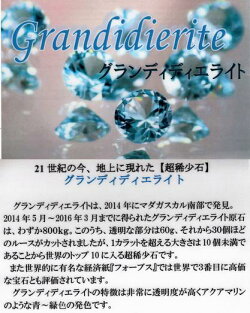 グランディディエライトネックレスプラチナダイヤモンド0.34CTジュエリーピアスプレゼント贈り物ギフト女性用希少石G1593