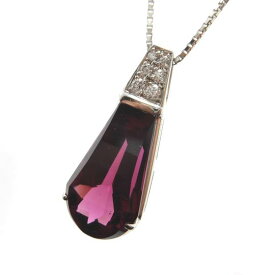 Ptガーネットペンダント アクセサリー ジュエリー ガーネット9.10ct ダイヤモンド0.11ct F9644 送料無料