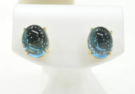K18ブルートパーズピアス 2.92ct、3.25ct ジュエリー　レディース　ご褒美　G5060　送料無料