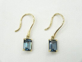 特価 K18YGブルートパーズピアス　1.1ct×2　 G5064　ジュエリー アクセサリー 宝石 送料無料　20％オフ