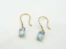 特価 K18YGブルートパーズピアス　1.2ct×2　 G5065　ジュエリー アクセサリー 宝石 送料無料　20％オフ