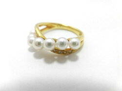 K18あこや真珠ダイヤリング/3.5〜4.0mm7ピース/ダイヤ0.07ct/リング/パール/真珠/南洋/pearl/指輪/ゆびわ/ring/ジュエリー/女性用/レディース/プレゼント/ギフト/お買い得/オススメ/宝石/高級