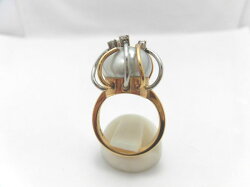 K18・PT枠南洋白蝶真珠P14.2mmD0.16ct/リング/パール/真珠/南洋/pearl/指輪/ゆびわ/ring/ジュエリー/女性用/レディース/プレゼント/ギフト/お買い得/オススメ/宝石/高級