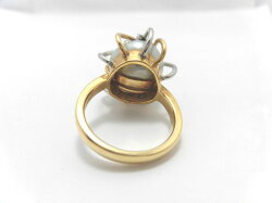 K18・PT枠南洋白蝶真珠P14.2mmD0.16ct/リング/パール/真珠/南洋/pearl/指輪/ゆびわ/ring/ジュエリー/女性用/レディース/プレゼント/ギフト/お買い得/オススメ/宝石/高級