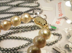 南洋白蝶真珠ナチュラルゴールドネックレス/南洋ゴールデンパールネックレス/10.3-13.5mm37ピース約42cm/JKT139/ネックレス/ジュエリー/パール/女性用/レディース/プレゼント/ギフト/お買い得/オススメ/送料込み/宝石