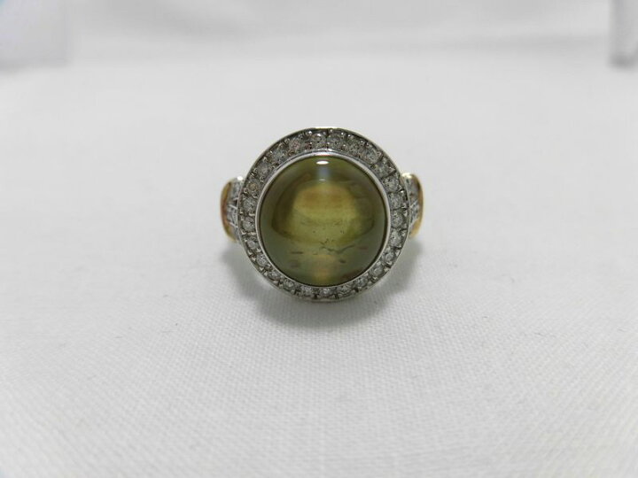 楽天市場】PTK18キャッツアイダイヤリング キャッツアイ 6.00ct ダイヤ 