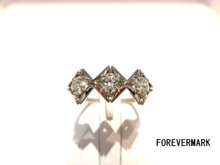 楽天市場】FOREVERMARK PTダイヤモンドリング D0.19ct×3 プレゼント 