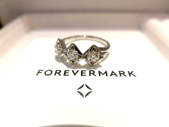 楽天市場】FOREVERMARK PTダイヤモンドリング D0.19ct×3 プレゼント 