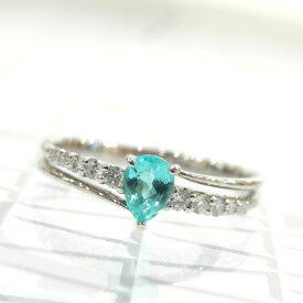Ptパライバトルマリンリング パライバ 0.282ct ダイヤ 0.13ct G1789 送料無料