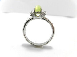 Ptキャッツアイダイヤモンドリング/C1.407ctD0.15ct/T37/リング/指輪/ジュエリーレディース/プレゼント/ギフト/お買い得/オススメ/送料込み/宝石